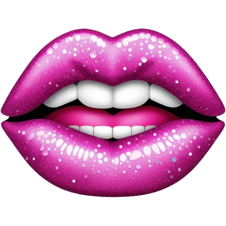 glitter pink mark of lipstick kiss emoji