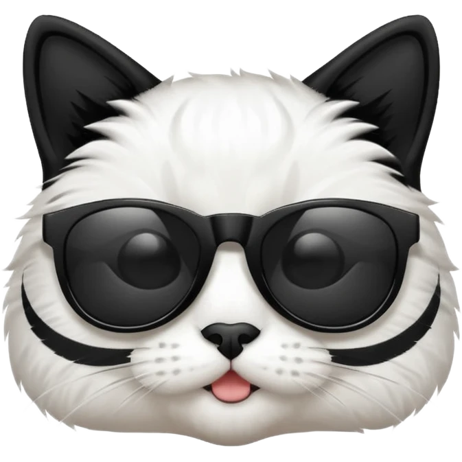 Tuxedo Cat with sunglasses emoji