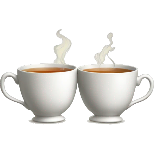 two tea cups clinking emoji