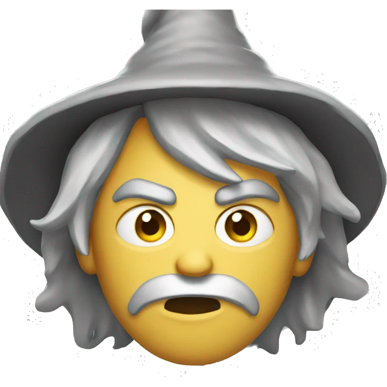 gray wizard with body angry emoji