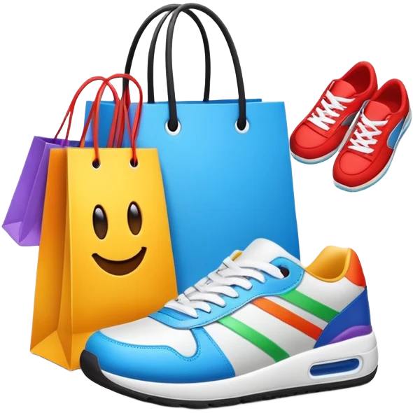 snipes app logo emoji with shopping and sneaker theme emoji