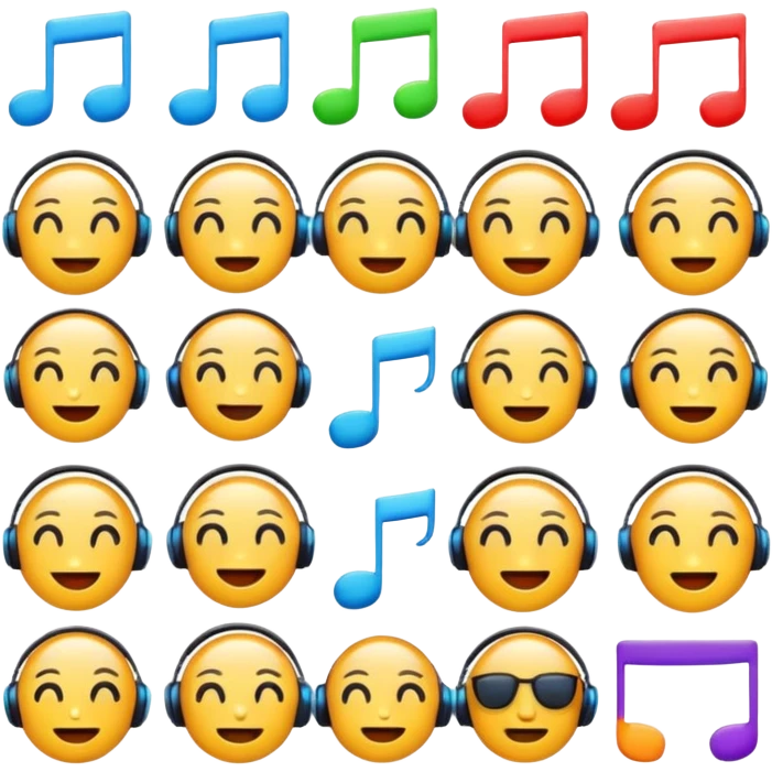 Emoji listen song emoji
