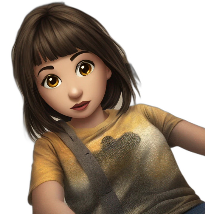 serene girl in photo background emoji