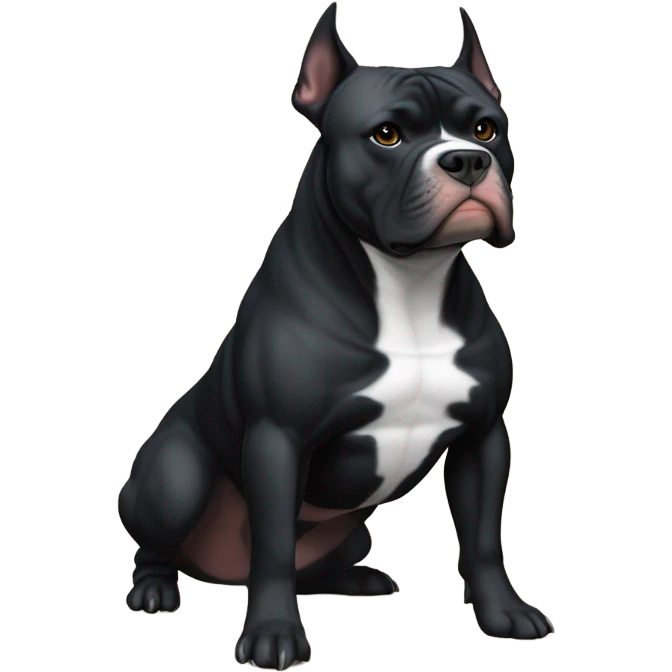 99% Black American Bully emoji