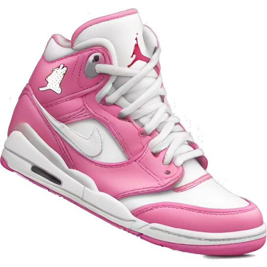 Jordan sneakers pink and white  emoji