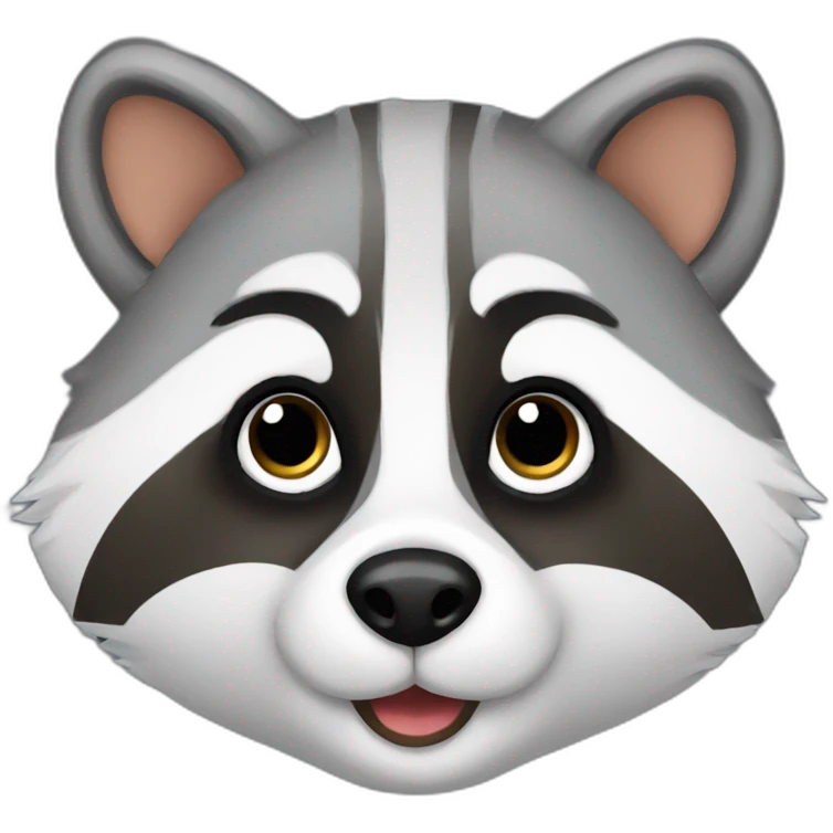 Cute raccoon emoji