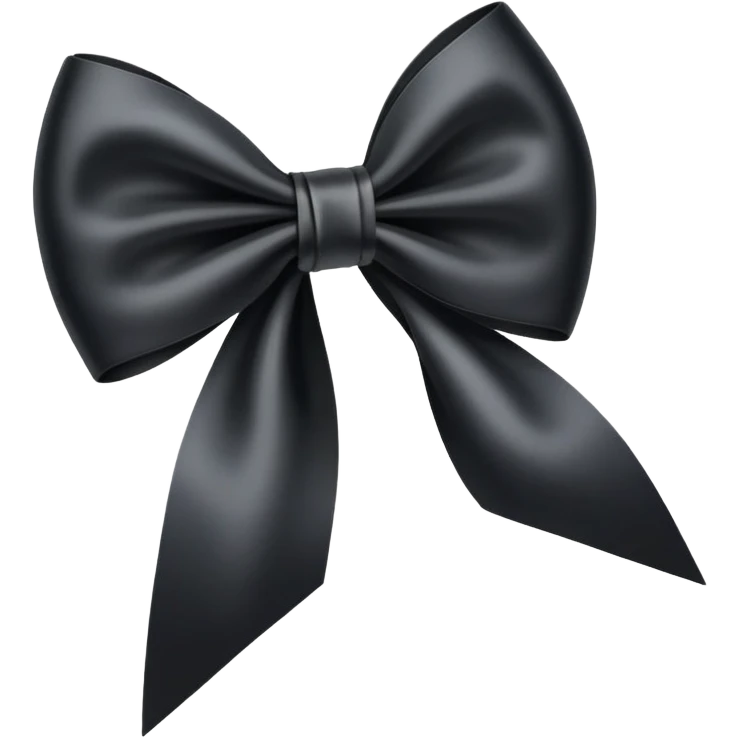 Black bow emoji