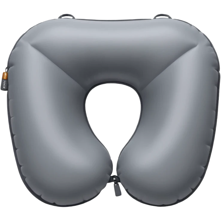 A compact inflatable travel pillow with a sleek surface and adjustable firmness. emoji