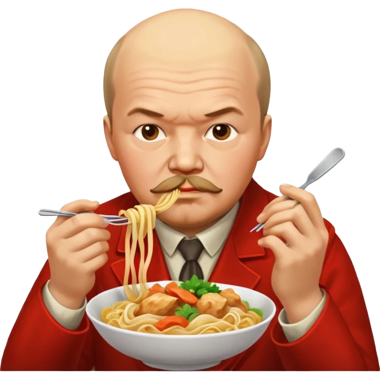 Lenin ăn mì gà emoji