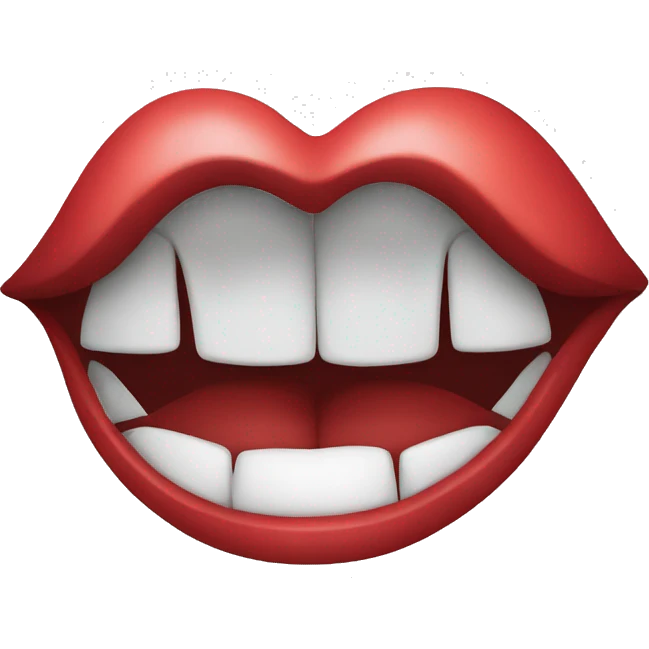 Letter e with lips emoji