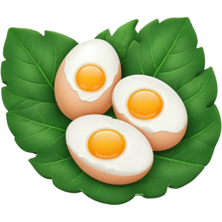eggs on leaf emoji