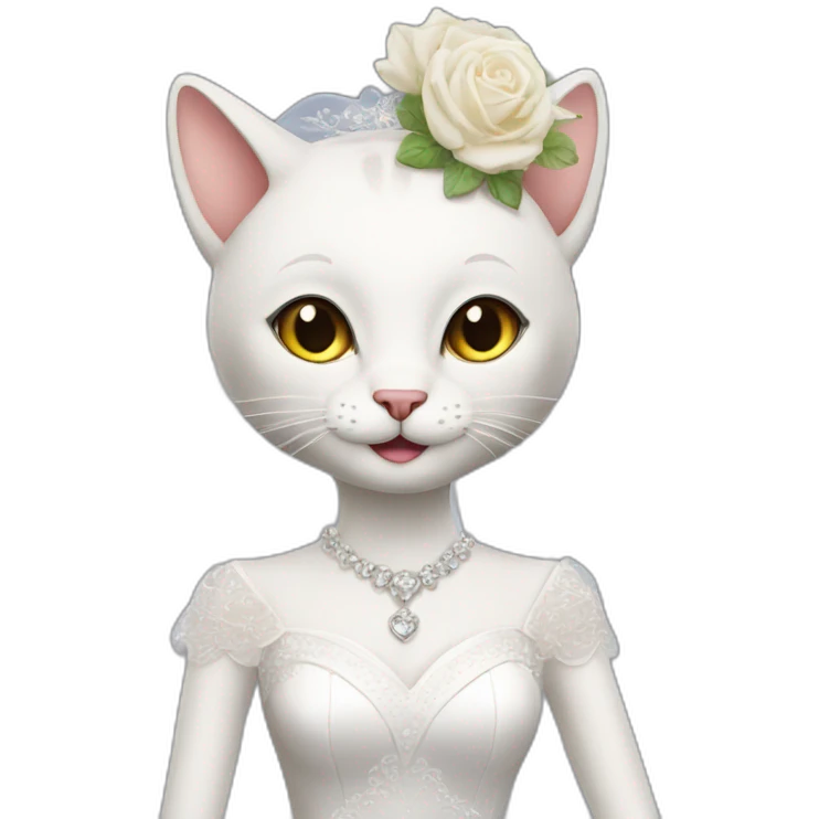 cat bride emoji