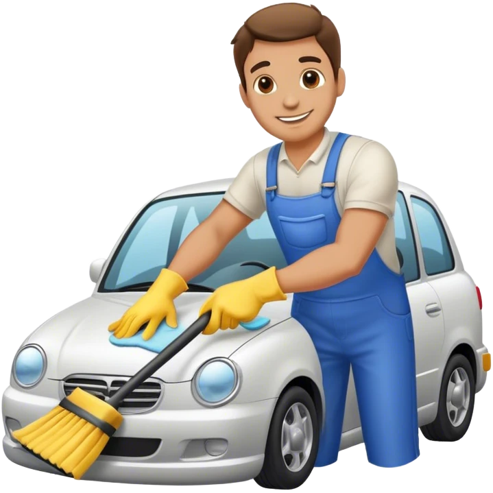 Man clean car emoji