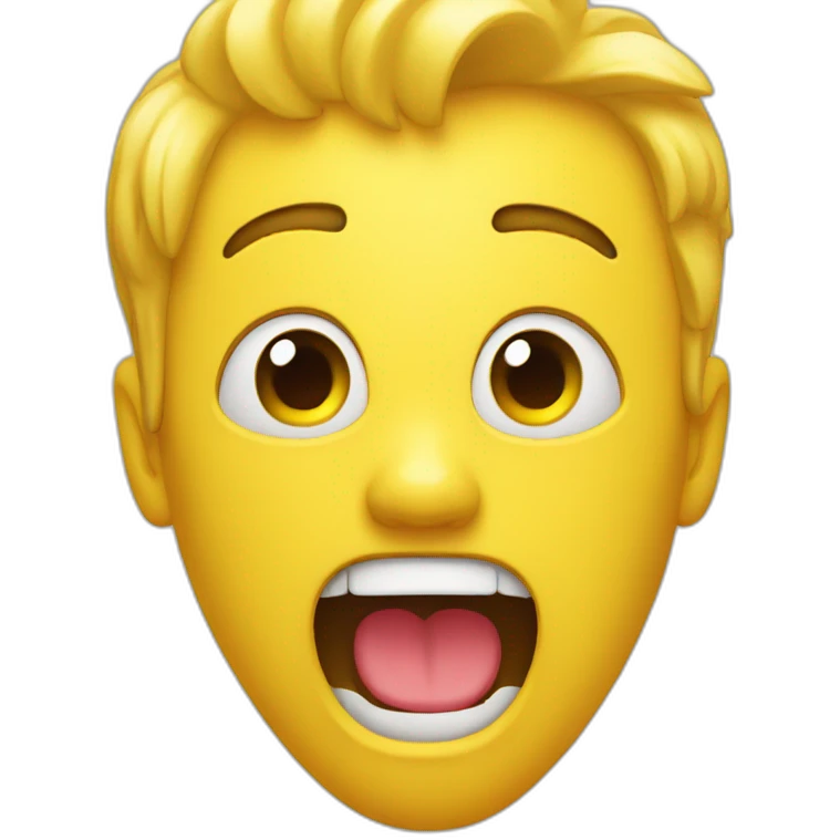 Yellow Emoji Face yelling emoji