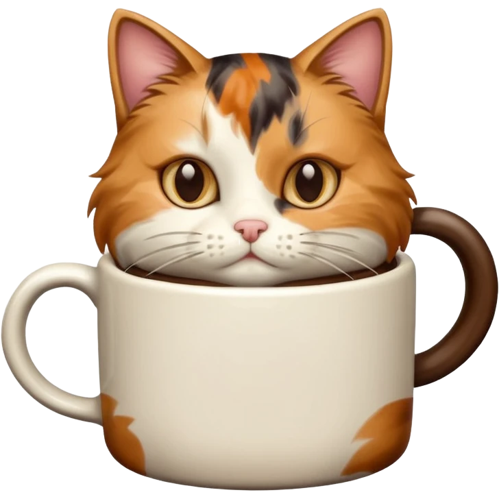 a cat drinking coffee emoji