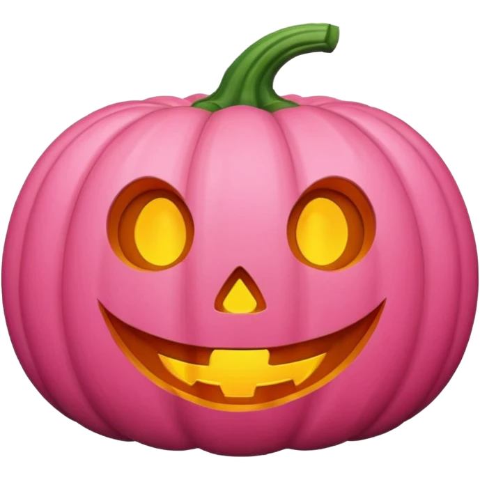 Cute pink Halloween pumpkin  emoji
