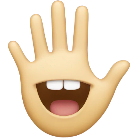 smile and closing  mouth by hand emoji emoji