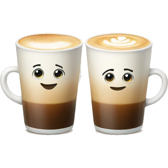 Two lattes cheers emoji