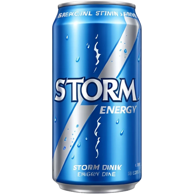 A soda named storm energy drink and by hraj a storm brand emoji