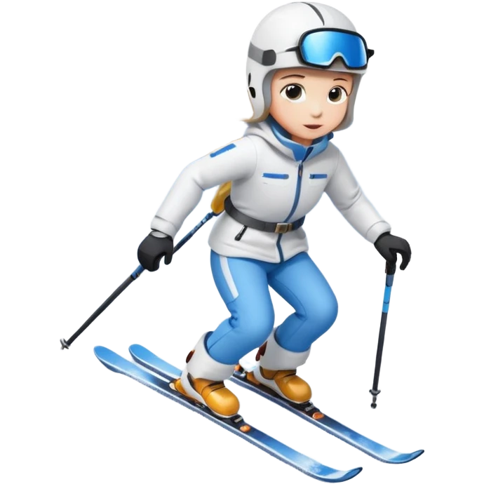 An angel on skis going down a hill emoji