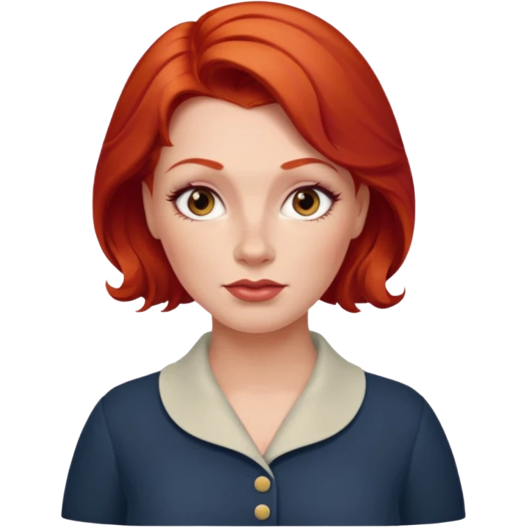 Heavy set mid 50's red hair women emoji