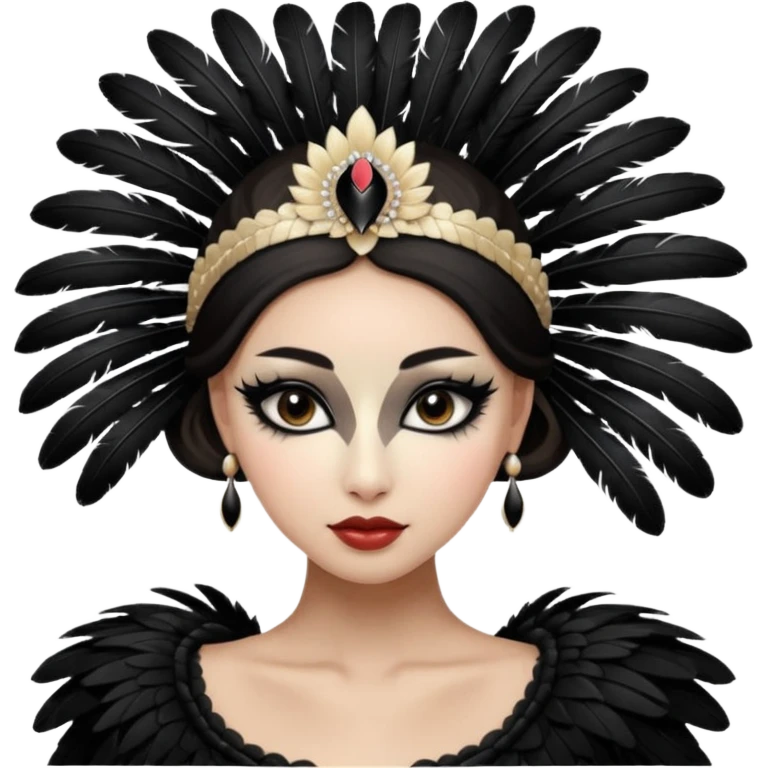 Girl as the Black Swan emoji
