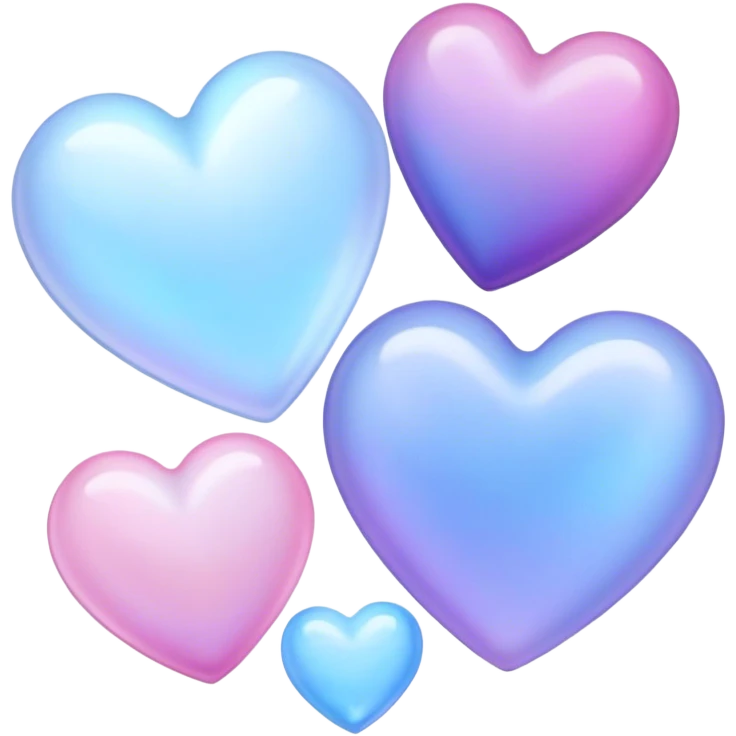 Moonstone hearts pink purple blue pastel emoji