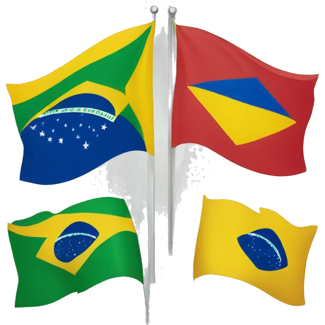 Brazil national flag + Ecuador national flag  emoji