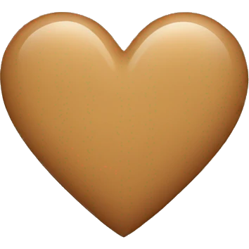 Tan heart emoji