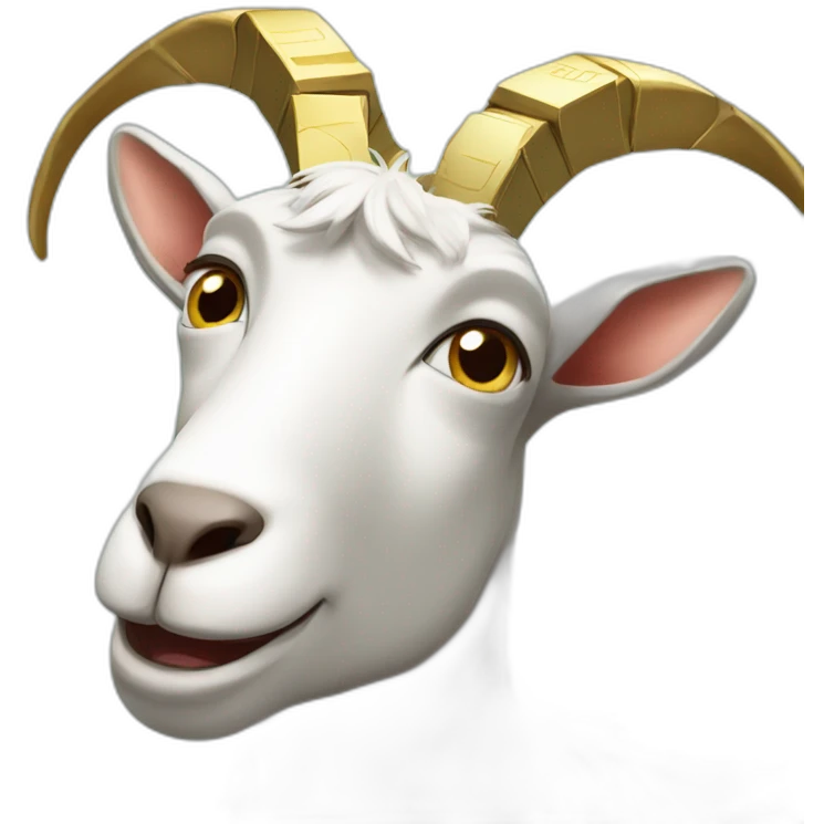 À goat with money emoji