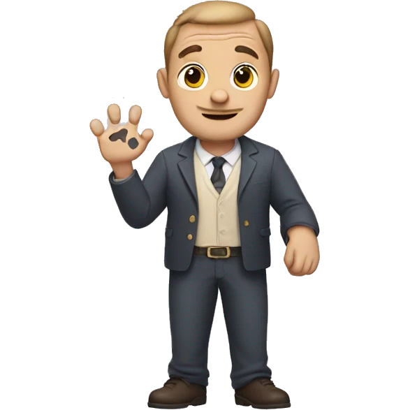 a man with a rat face and paw hands emoji