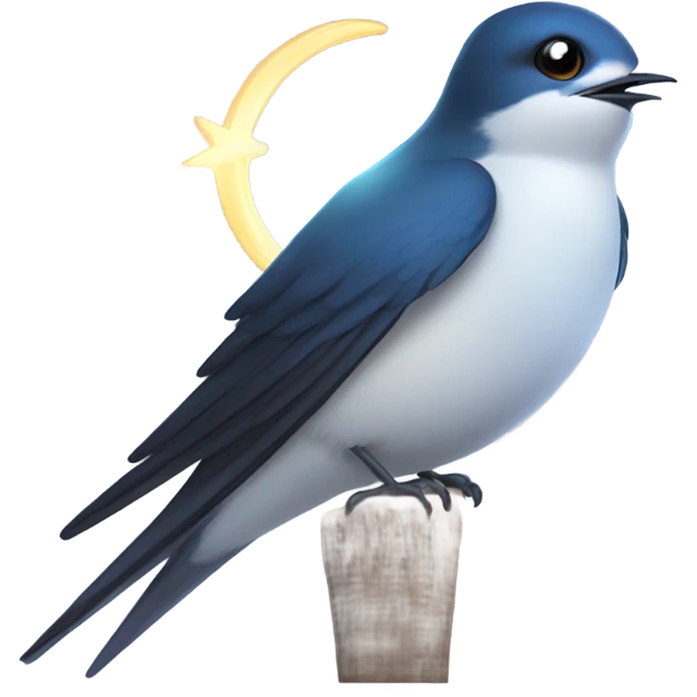 Swallow with halo emoji