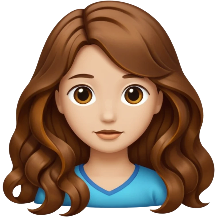 a strand of brown hair emoji