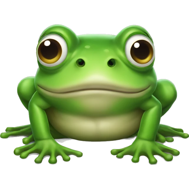 Green Frog with big muscles  emoji