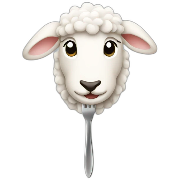 lamb with fork emoji