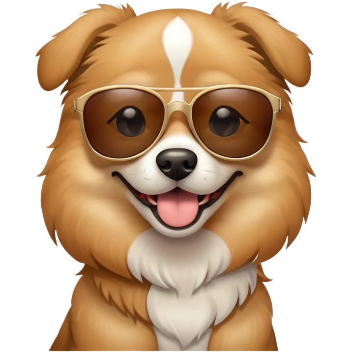 Dog wearing sunglasses emoji