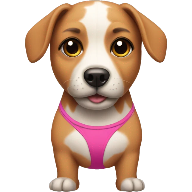 Dog in a bikini emoji