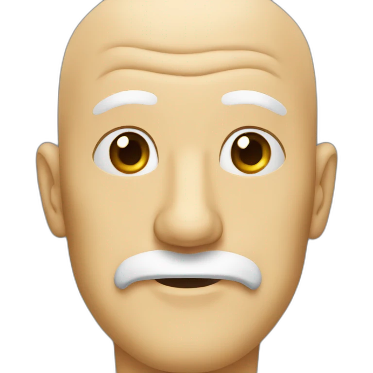 old man bald moustache emoji