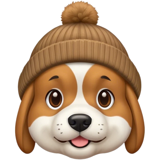 dog wearing a beanie emoji