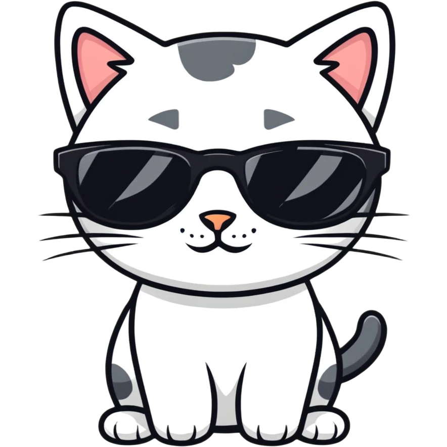 Cat with sunglasses emoji