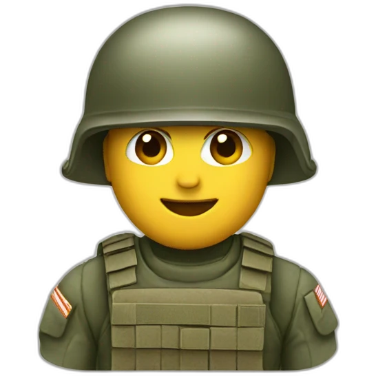 emoji salute soldier helmet emoji