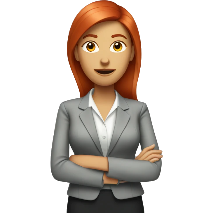A red-haired, annoying businesswoman emoji