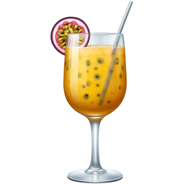 Passionfruit cocktail, no straw emoji