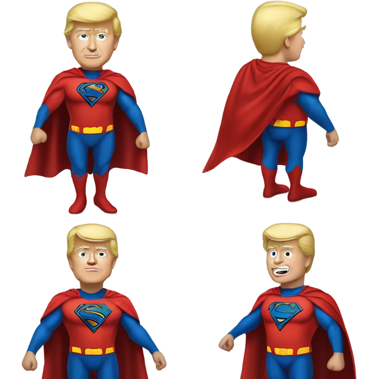 donald trump dressed as superman emoji