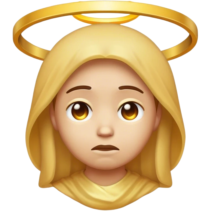 emoji with halo but sad emoji