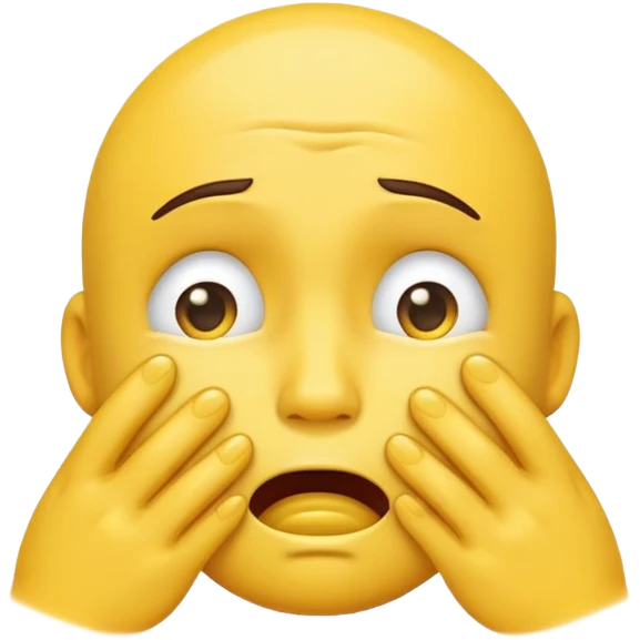 crying emoji with hands in his face emoji