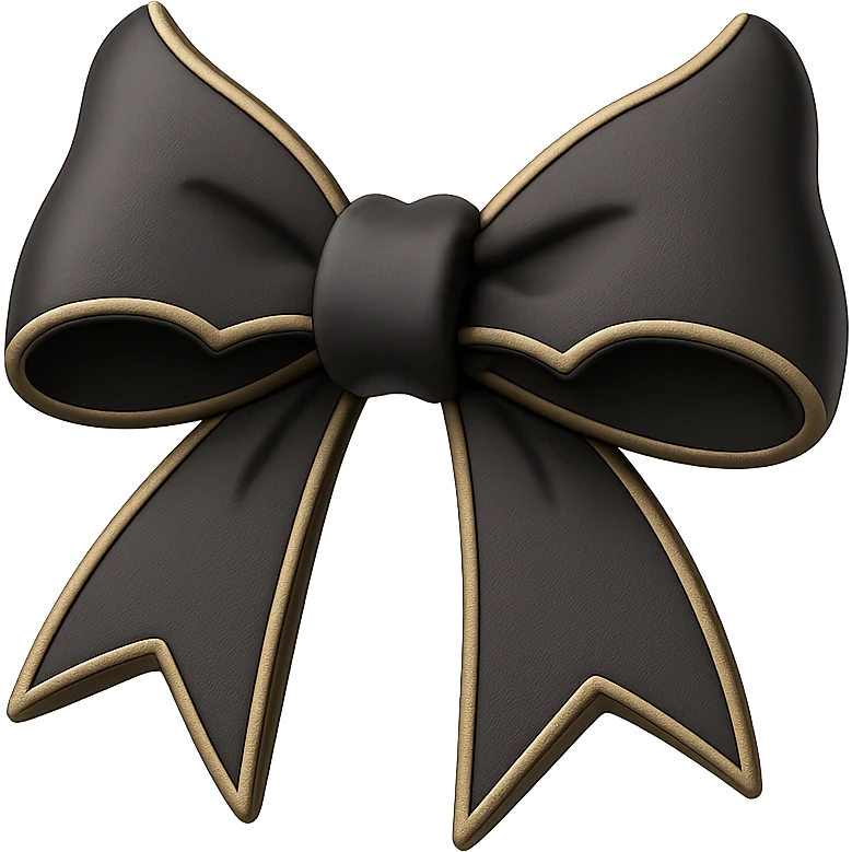 pink gothic bow, variation 4 emoji