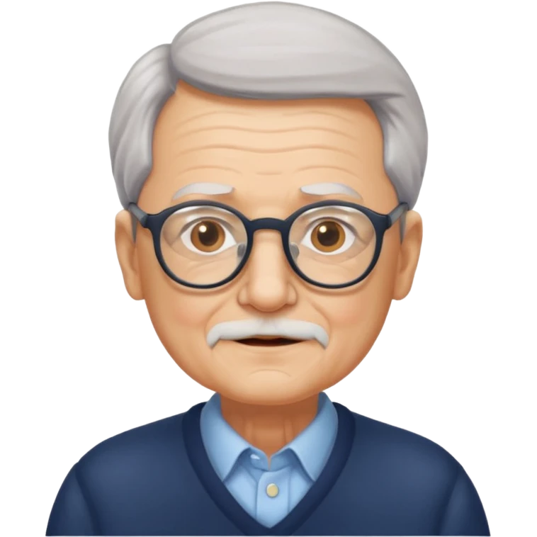 glasses elderly man emoji
