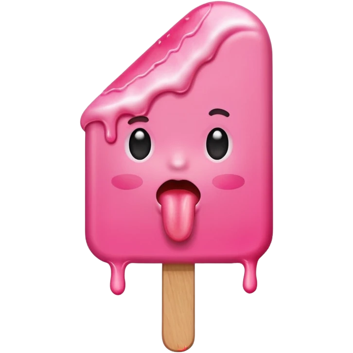 Tongue licking a popsicle emoji