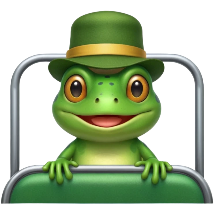 Frog on a bus emoji